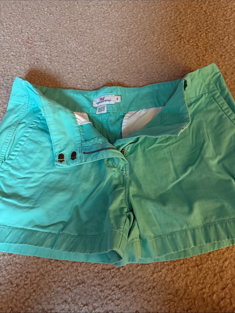 Vineyard Vines Women's Mint Aqua Chino Bermuda Shorts